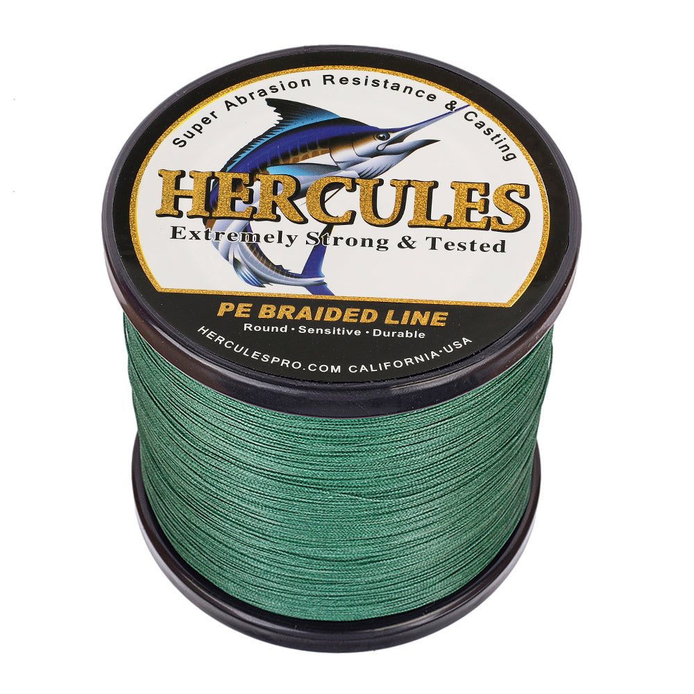 2000M 2187Yds Green 10lb-200lb HERCULES PE Braided Fishing Line 8 Strands HERCULES