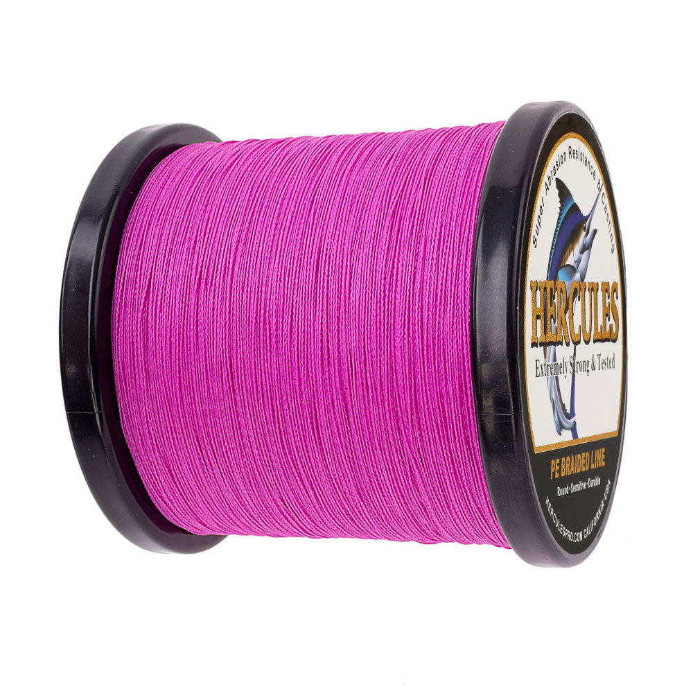 2000M 2187Yds Pink 6lb-100lb HERCULES PE Braided Fishing Line 4 Strands HERCULES