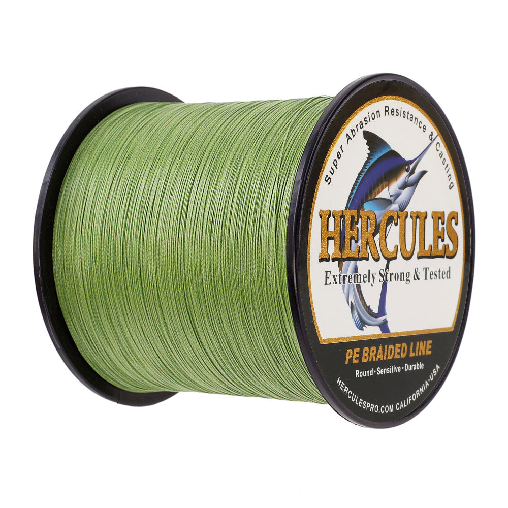 2000M 2187Yds Army Green 6lb-100lb HERCULES PE Braid Fishing Line 4 Strands HERCULES