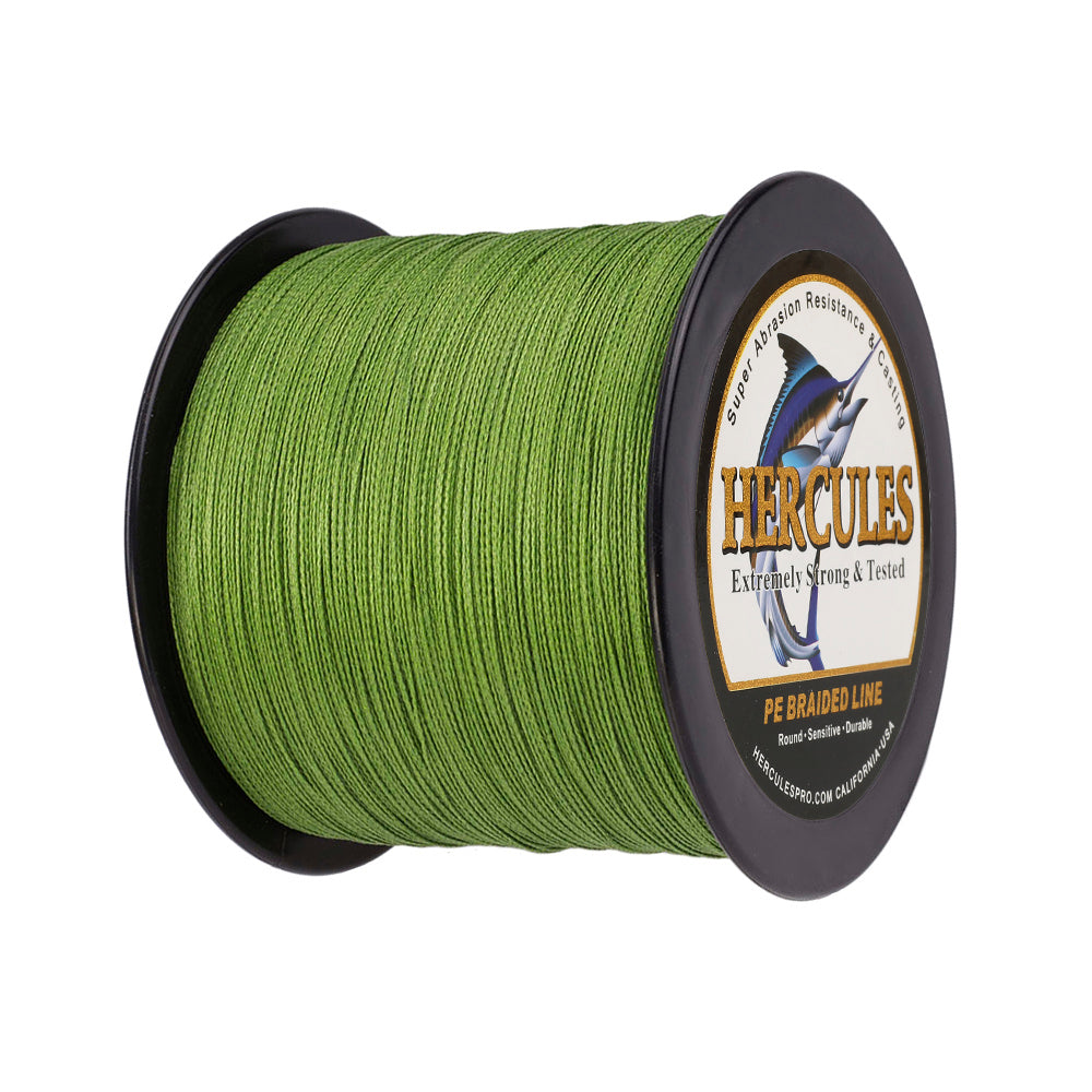 2000M 2187Yds Army Green 6lb-100lb HERCULES PE Braid Fishing Line 4 Strands HERCULES