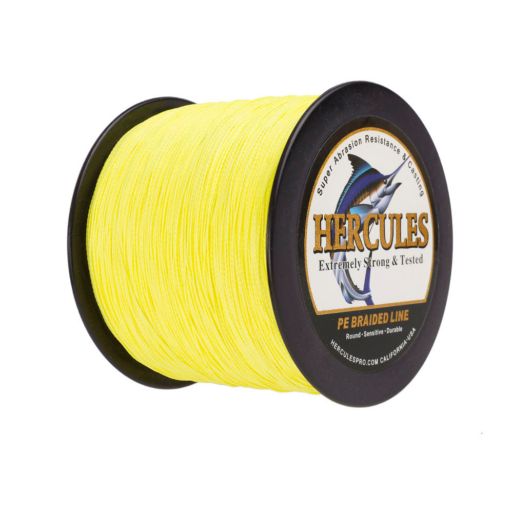 2000M 2187Yds Fluorescent Yellow 6lb-100lb HERCULES PE Braid Fishing Line 4 Strands HERCULES