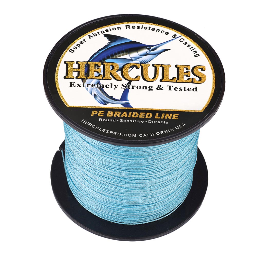 100M 109Yds Blue 6lb-100lb HERCULES PE Braid Fishing Line 4 Strands HERCULES