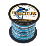 100M 109Yds Camo Blue HERCULES 4 Strands 6lbs-100lbs PE Dyneema braid Fishing Line blue camouflage braided Line HERCULES