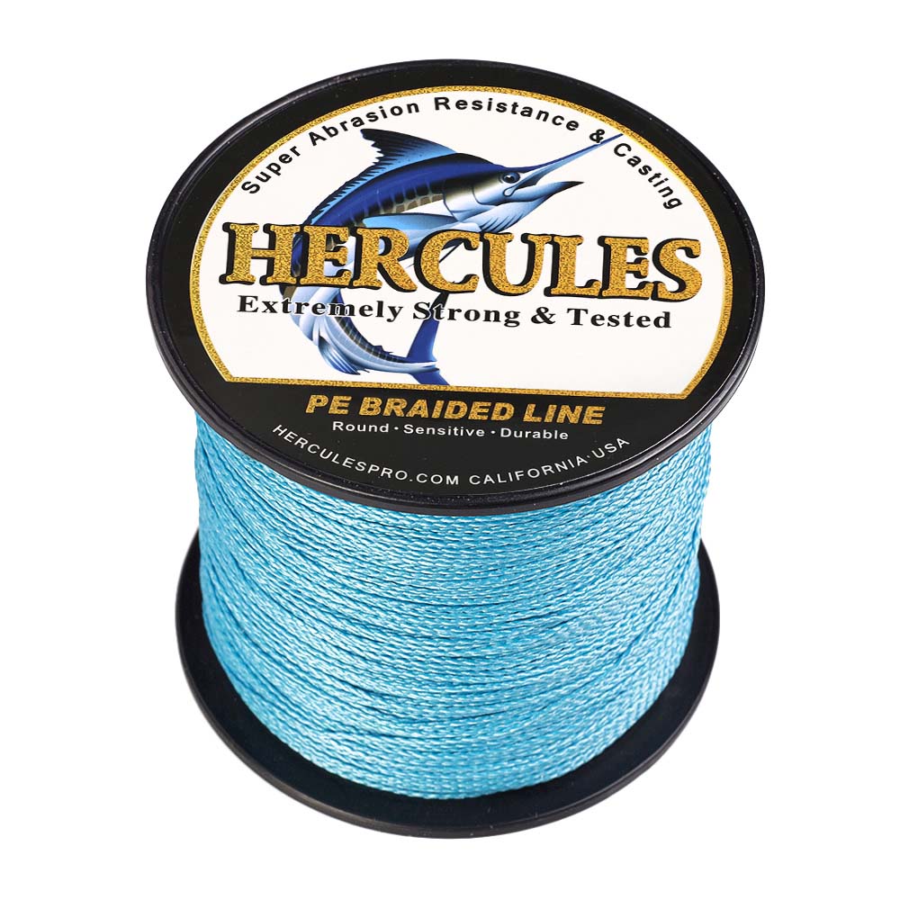 100M 109Yds Blue 6lb-100lb HERCULES PE Braid Fishing Line 4 Strands HERCULES
