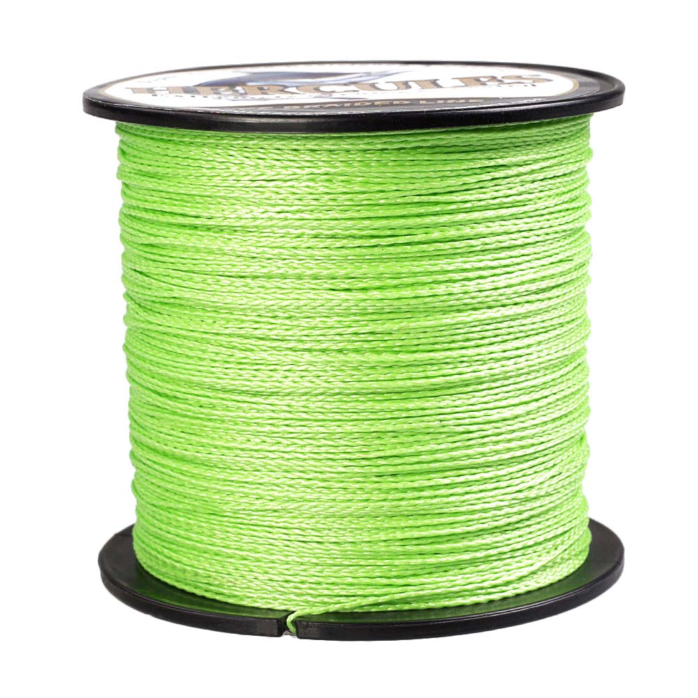 100M 109Yds Fluorescent Green 6lb-100lb HERCULES PE Braid Fishing Line 4 Strands HERCULES