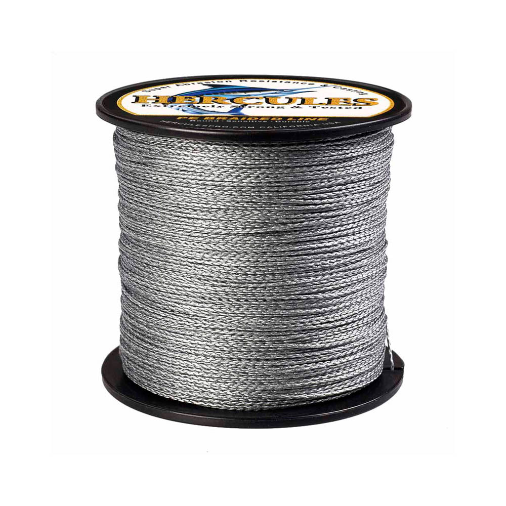 grey braided fishing line 100M 109Yds Grey 6lb-100lb HERCULES PE Braid Fishing Line 4 Strands – Hercules Fishing Tackle