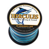 HERCULES 8 Strands 100M 109Yds Blue Camo 10lbs-300lbs PE Dyneema Braided Fishing Line Blue Camo Braid Line HERCULES