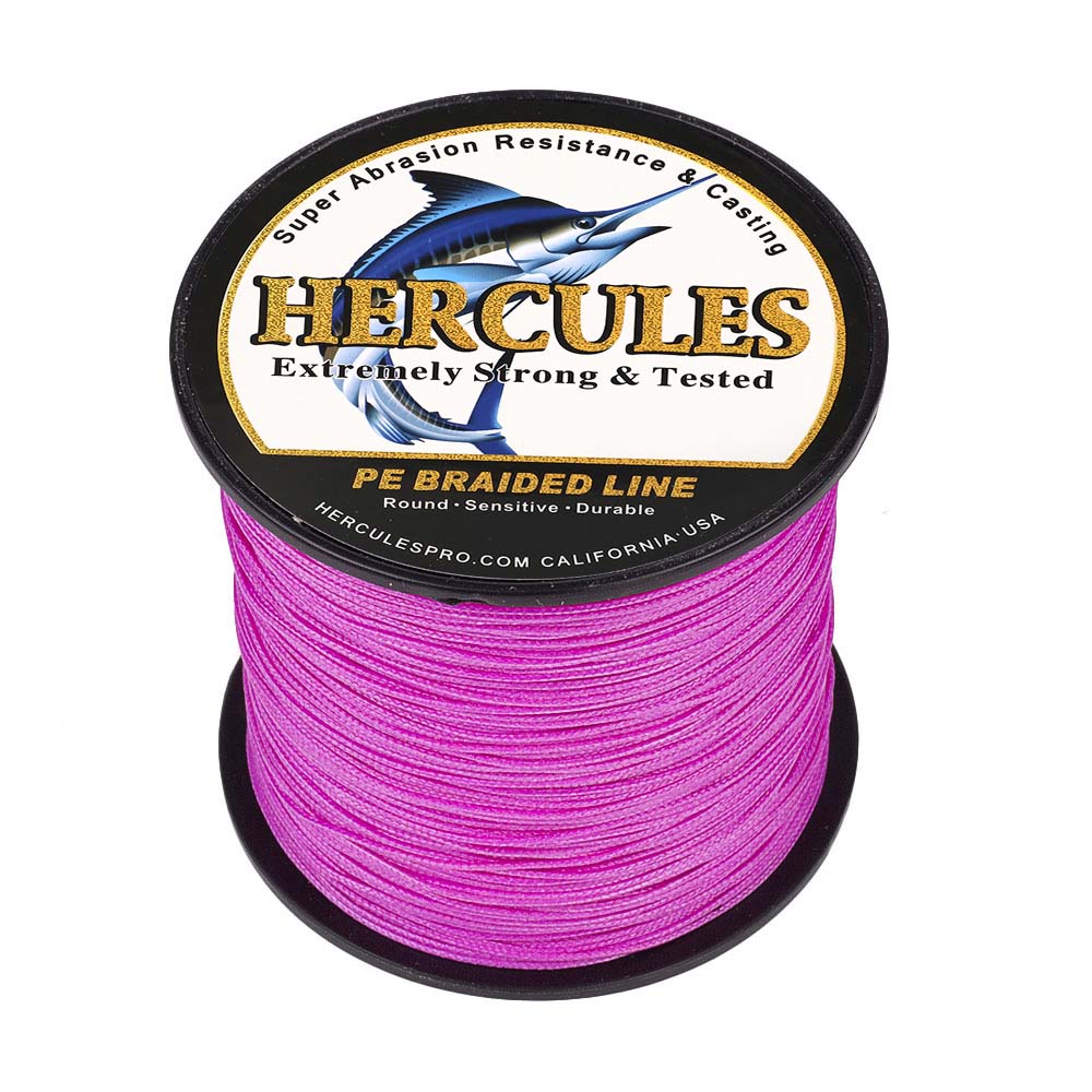 100M 109Yds Pink 10lb-300lb HERCULES PE Braided Fishing Line 8