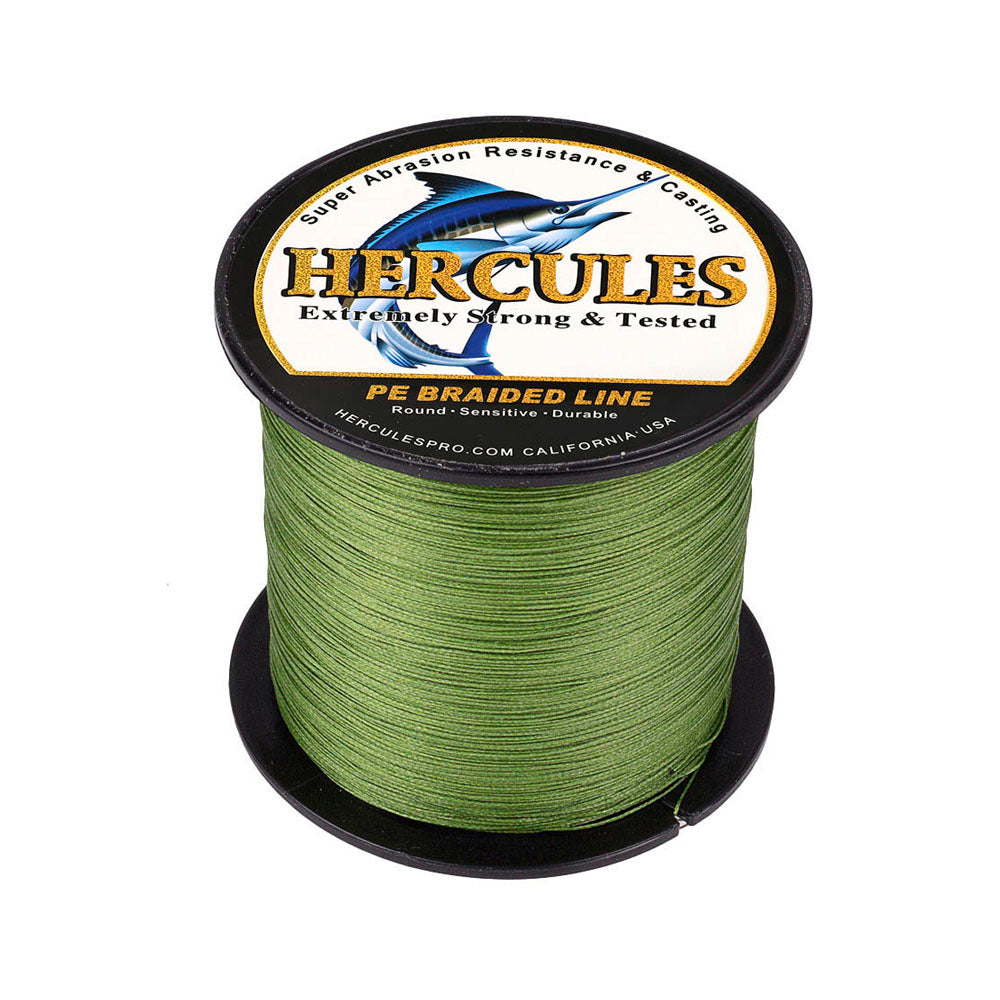 300M 328Yds Army Green 10lb-300lb HERCULES PE Braided Fishing Line 8 Strands HERCULES