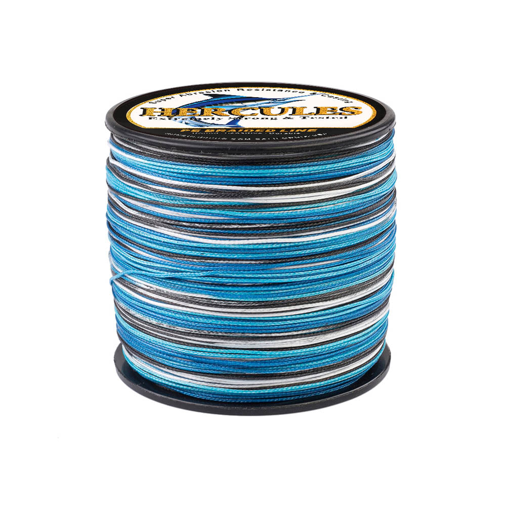 300M 328Yds Blue Camo HERCULES 8 Strands 10lbs-300lbs PE Dyneema braid Fishing Line blue camouflage braid Line HERCULES