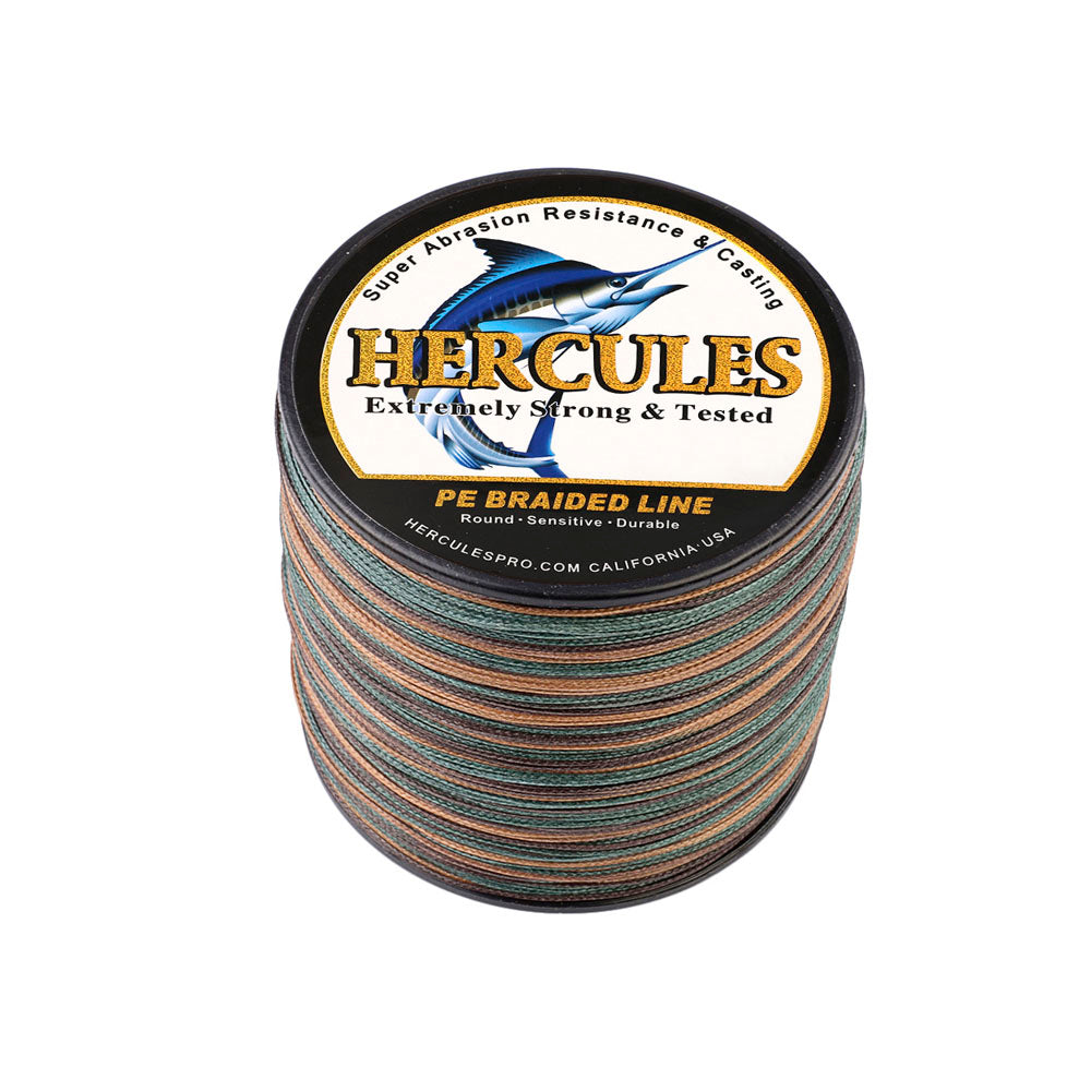 300M 328Yds Camouflage 10lb-300lb HERCULES PE Braided Fishing Line 8 Strands HERCULES