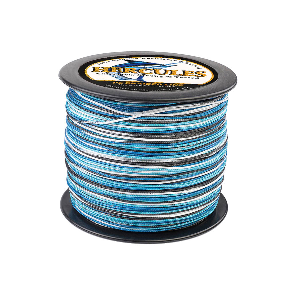 300M 328Yds Blue Camo HERCULES 8 Strands 10lbs-300lbs PE Dyneema braid Fishing Line blue camouflage braid Line HERCULES