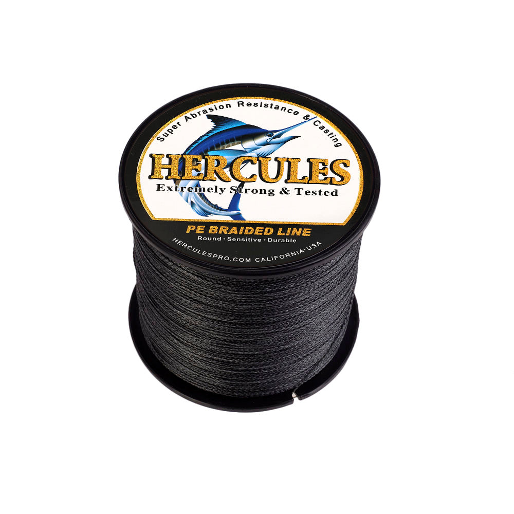 300M 328Yds Black 6lb-100lb HERCULES PE Braid Fishing Line 4 Strands HERCULES