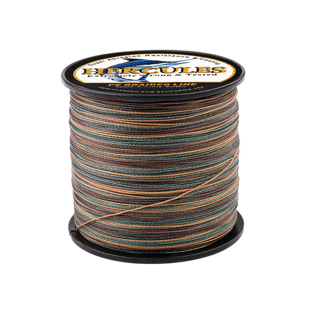 300M 328Yds Camouflage 6lb-100lb HERCULES 4 Strands PE Braid Fishing Line HERCULES