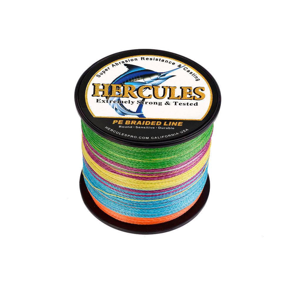 300M 328Yds Multicolor 6lb-100lb HERCULES PE Braided Fishing Line 4 Strands HERCULES