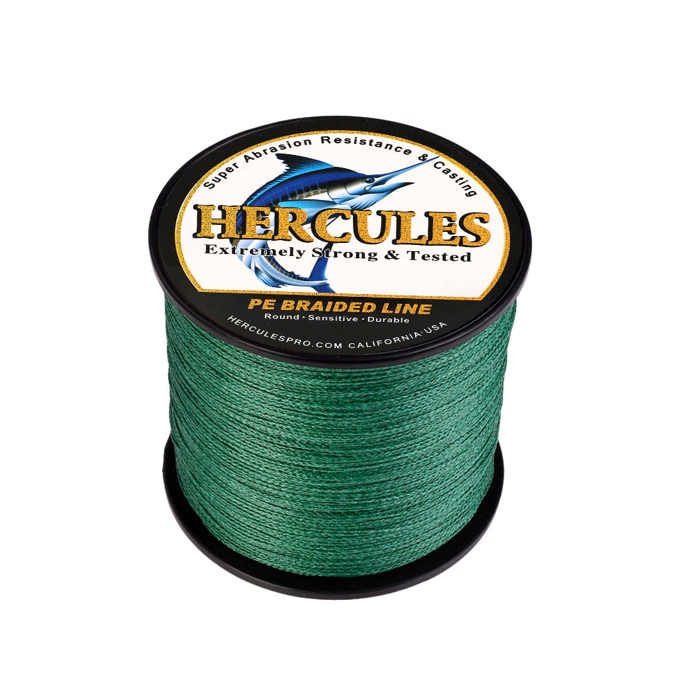 300M 328Yds Green 6lb-100lb HERCULES PE Braid Fishing Line 4 Strands HERCULES