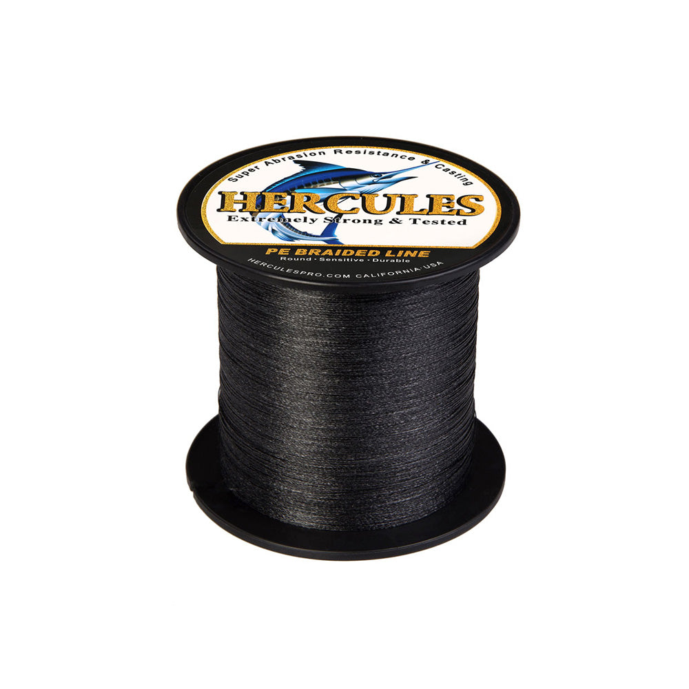 300M 328Yds Black 6lb-100lb HERCULES PE Braid Fishing Line 4 Strands HERCULES