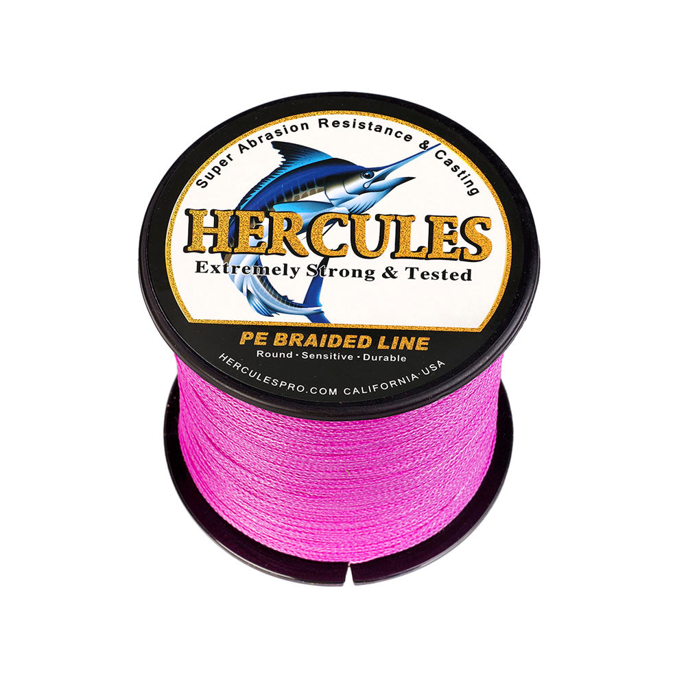 500M 547Yds Pink 6lb-100lb HERCULES PE Braid Fishing Line 4 Strands – Hercules  Fishing Tackle