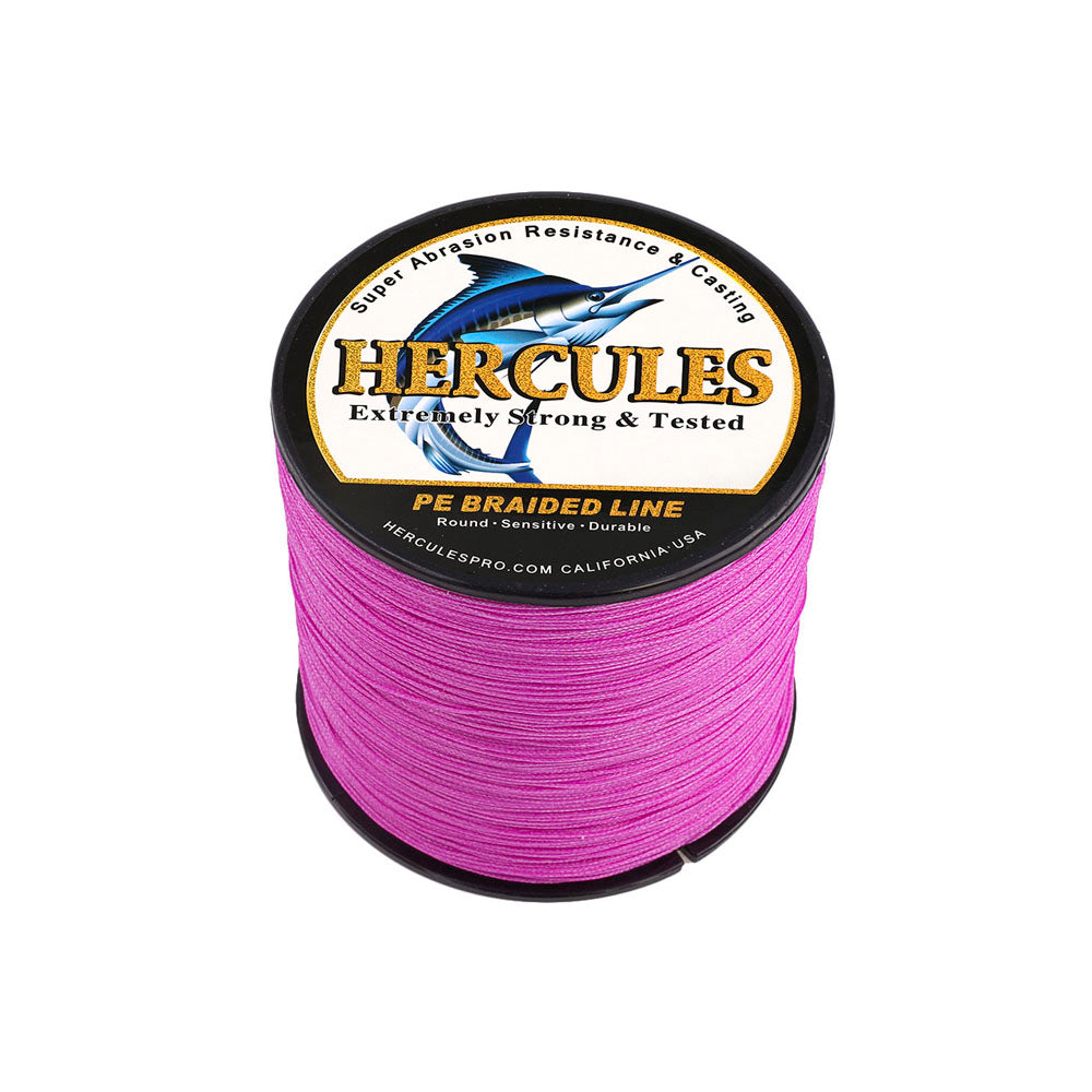 500M 547Yds Pink 10lb-300lb HERCULES PE Braided Fishing Line 8 Strands HERCULES