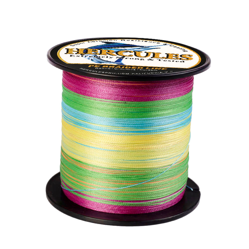500M 547Yds Multicolor 6lb-100lb HERCULES PE Braid Fishing Line 4 Strands HERCULES