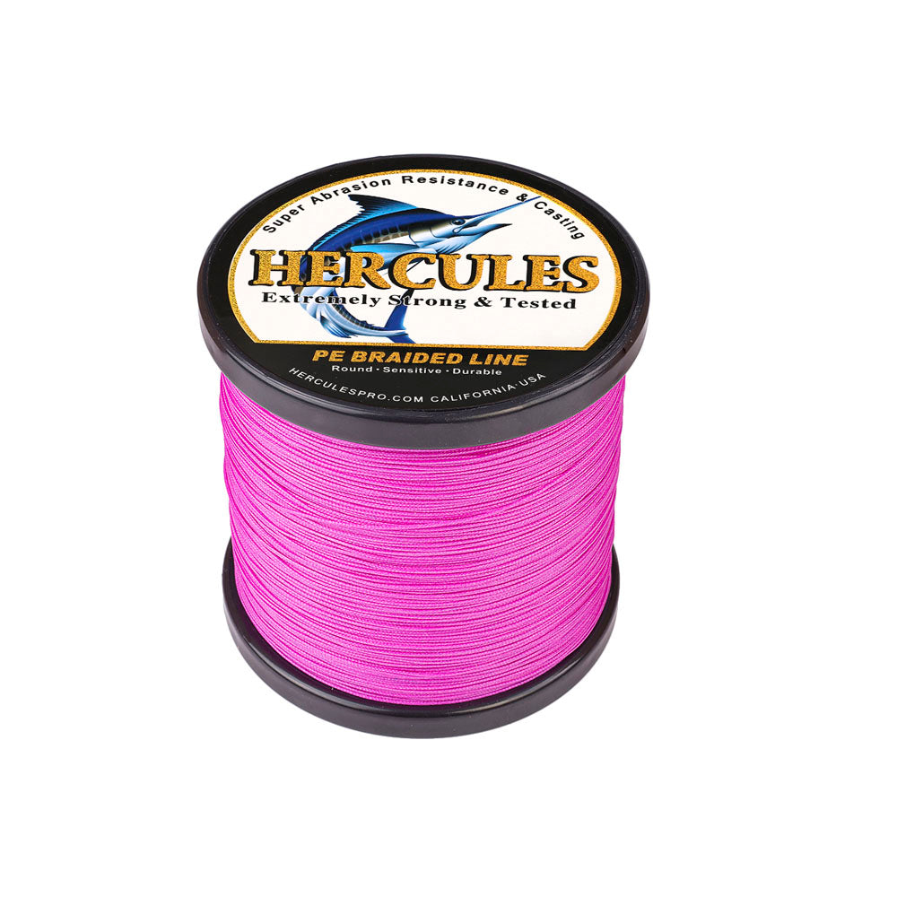 500M 547Yds Pink 10lb-300lb HERCULES PE Braided Fishing Line 8 Strands HERCULES