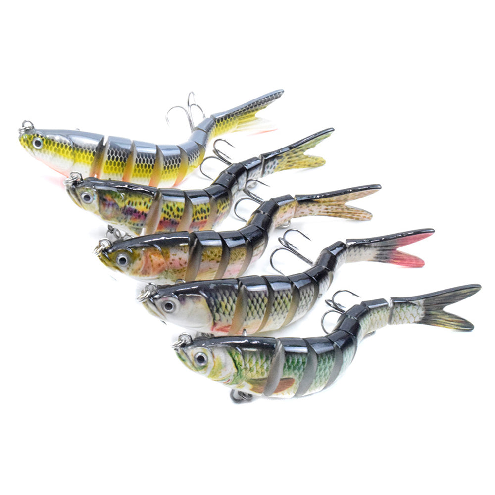 Dr.Fish Jointed Swimbait Glide Baits, 5.3 1oz Slow Sinking Multi