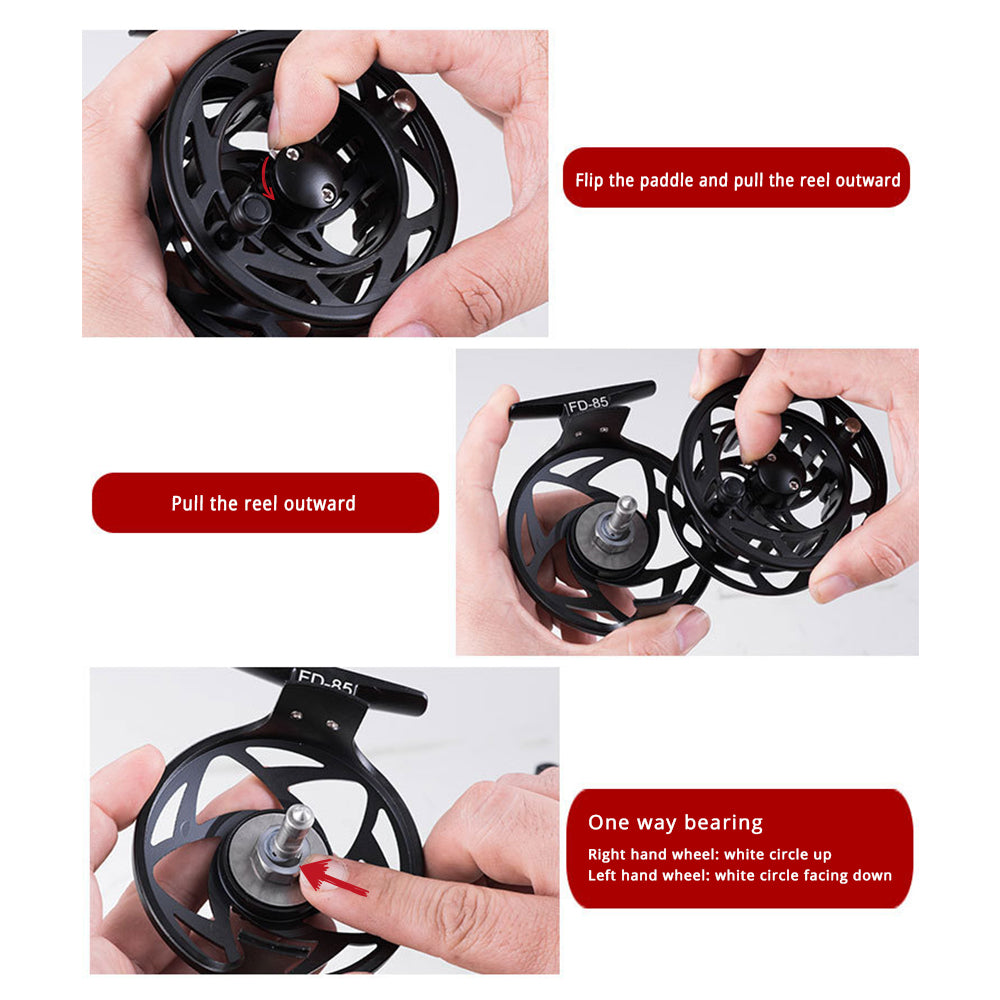 HERCULES Fly Fishing Reel with Push Button Release, Aluminum Alloy HERCULES