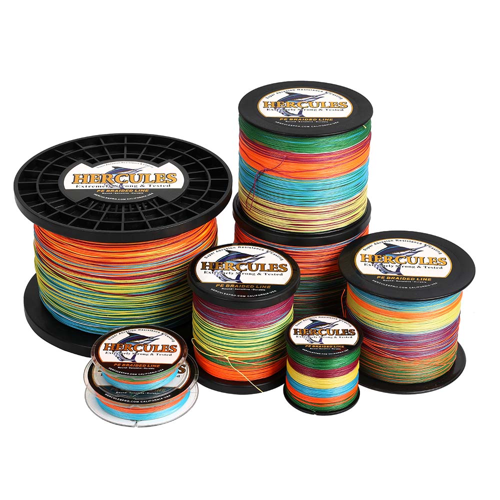 HERCULES Super Tough Braided Fishing Line 4 Strands / 8 Strands, 4lb -  160lb Braid Lines, 150/300/500/1000 Yards for Saltwater : : Sports  