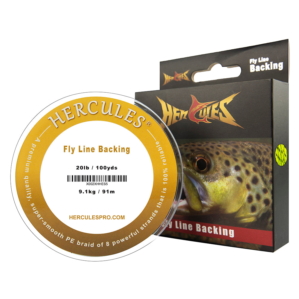 HERCULES Braided Fly Fishing Line Backing with Long-lasting Color HERCULES