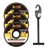 HERCULES Fly Fishing Tippet Pack of 3 with Fly Tippet holder 55 Yards HERCULES
