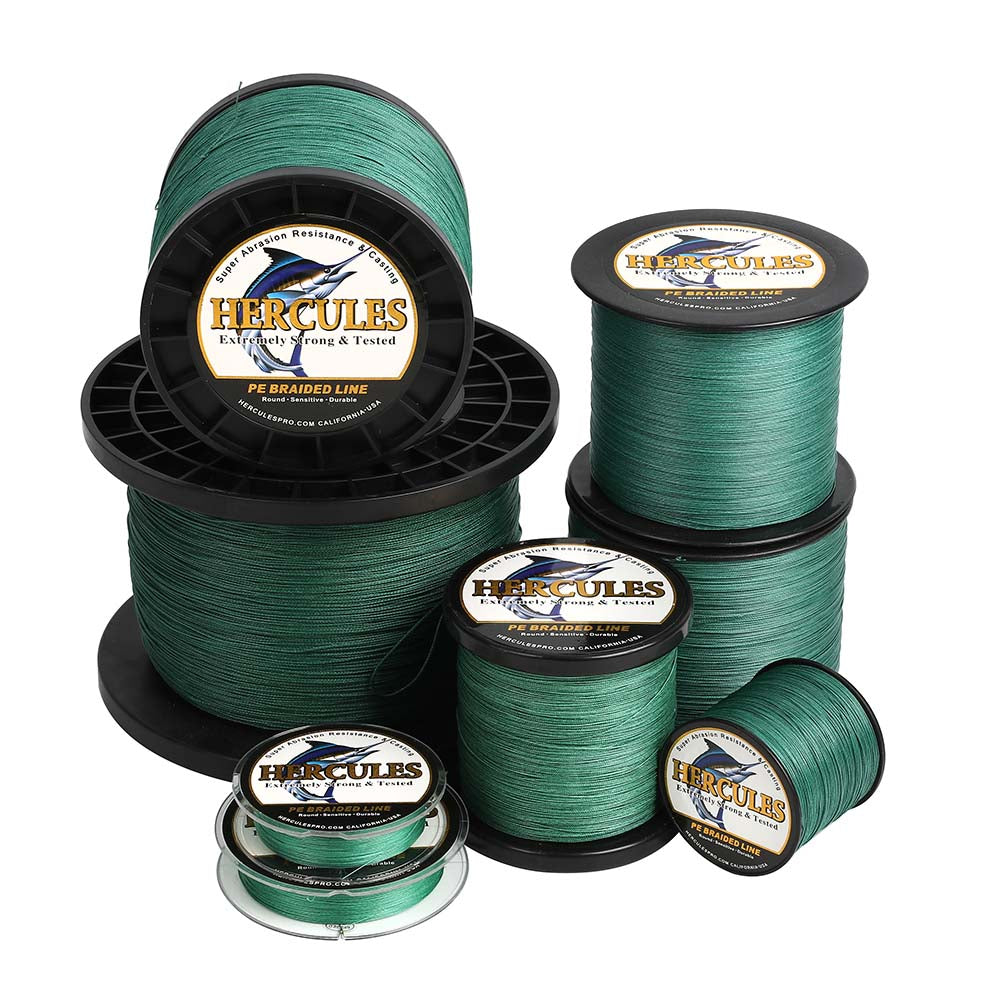 HERCULES Strong 150 lb Test Abrasion Resistant PE Braided Fishing Line 8  Strands