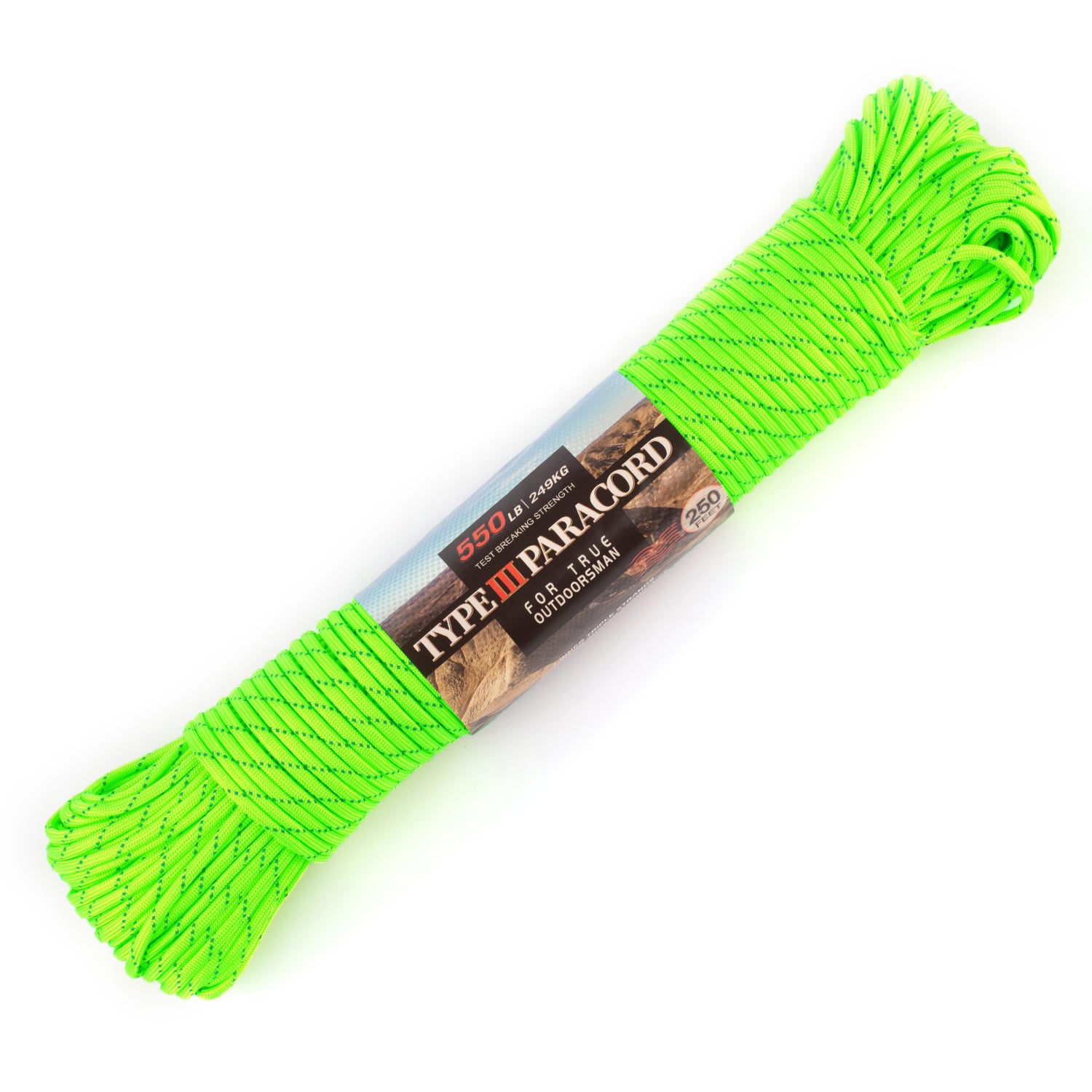 Buy Paracord 550 type III Ultra Neon Green Diamond from the expert