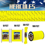HERCULES Reflective 550 Paracord Neon Yellow for Camping Rope Type III Parachute Cord HERCULES