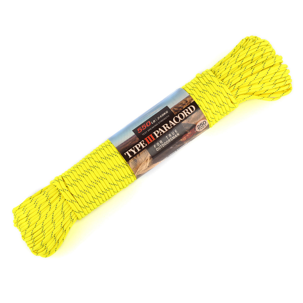 HERCULES Reflective 550 Paracord Neon Yellow for Camping Rope Type III – Hercules Fishing Tackle HERCULES Reflective 550 Paracord Neon Yellow for Camping Rope Type III – Hercules Fishing Tackle