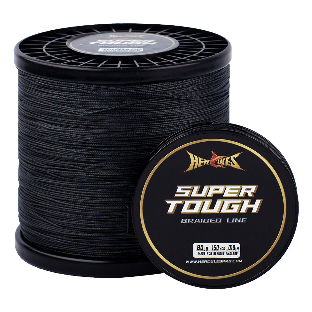 HERCULES SUPER TOUGH Black Braided Fishing Line HERCULES