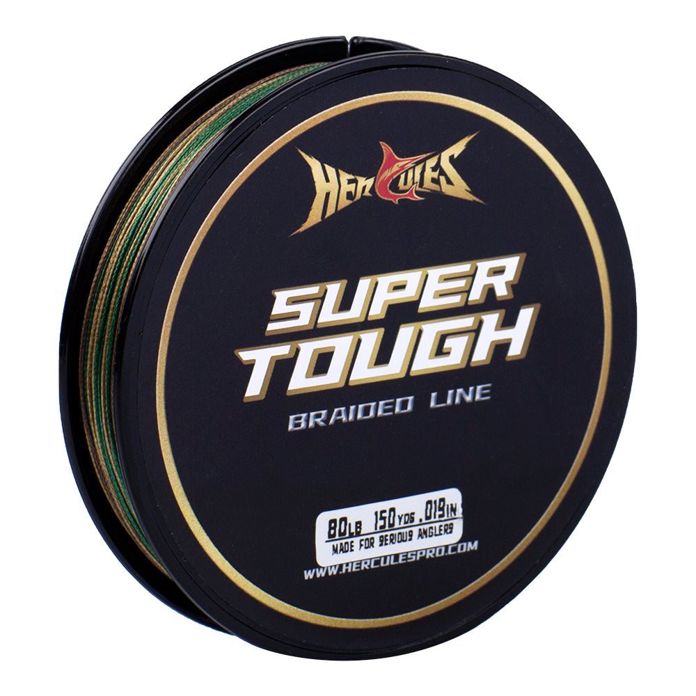 HERCULES SUPER TOUGH Camo Green Braided Fishing Line HERCULES