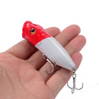 HERCULES Popper Fishing Lure 3D Eyes Wobbler Artificial Hard Bait 6PCS HERCULES SALE