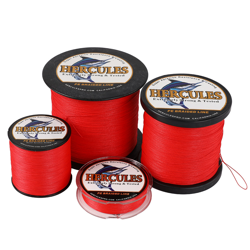 HERCULES Braided Fishing Line, Not Fade, 109 Yards PE Lines, 4 Strands  Multifilament Fish Line, 50lb Test for Saltwater and Freshwater, Abrasion  Resistant, Orange, 50lb, 100m - Yahoo Shopping