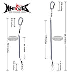 HERCULES M3LPS Heavy Duty Fishing Lanyard Pack of 2(17.7”Plus+ 5.9”) 4 Colors HERCULES SALE