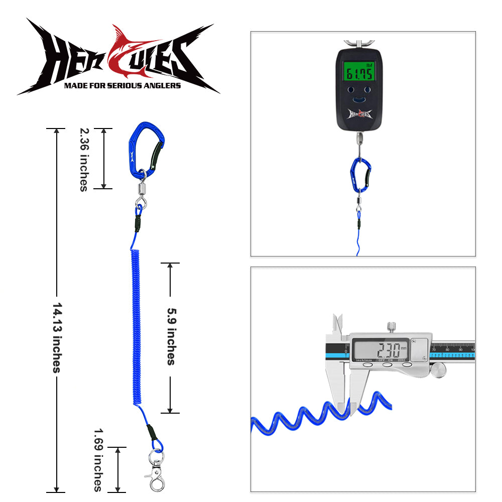 HERCULES M3S Heavy Duty Fishing Lanyard Pack of 2(5.9”×2) 4Colors HERCULES SALE
