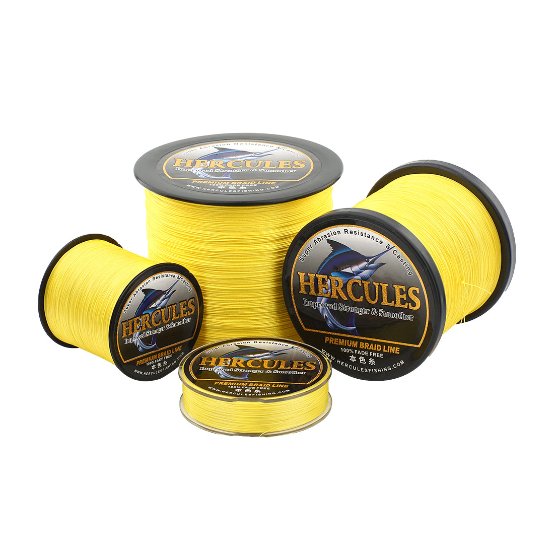 HERCULES No Fade Fishing Line Yellow 8 Strands Strong PE Fishing Line 10LB-120LB Braided Fishing Lines HERCULES