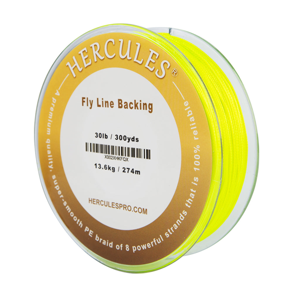  HERCULES Fly Line Backing (Fluorescent Yellow, 20LB 100Yds) :  Sports & Outdoors