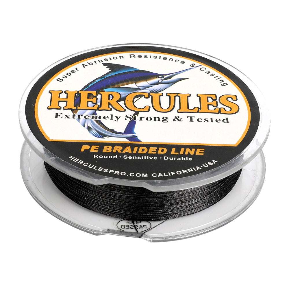 100M 109Yds Black 10lb-300lb HERCULES PE braid Fishing Line 8 Strands HERCULES