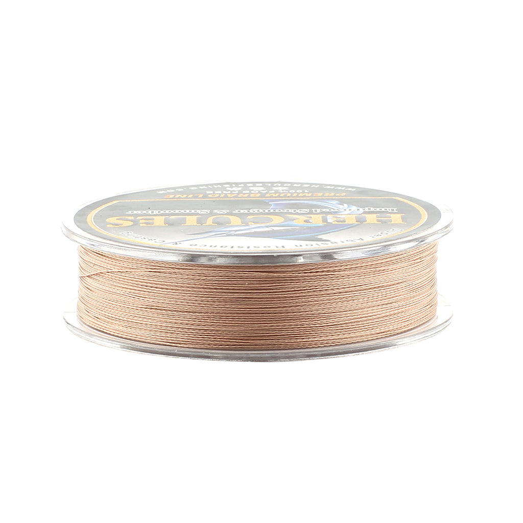 HERCULES No Fade Fishing Line Brown 4 Strands 6LB-100LB Super Strong PE Braided Fishing Line HERCULES