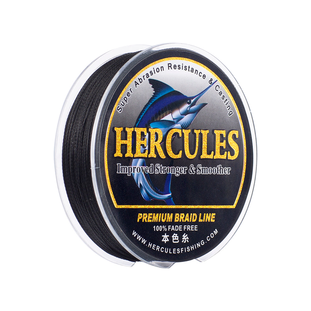 HERCULES No Fade Fishing Line Black 8 Strands 10LB-120LB PE Braided Fishing Line HERCULES