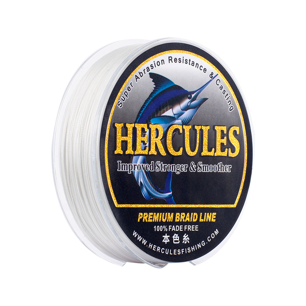 HERCULES No Fade Fishing Line White 8 Strands PE Braided Fishing Line10LB-120LB HERCULES