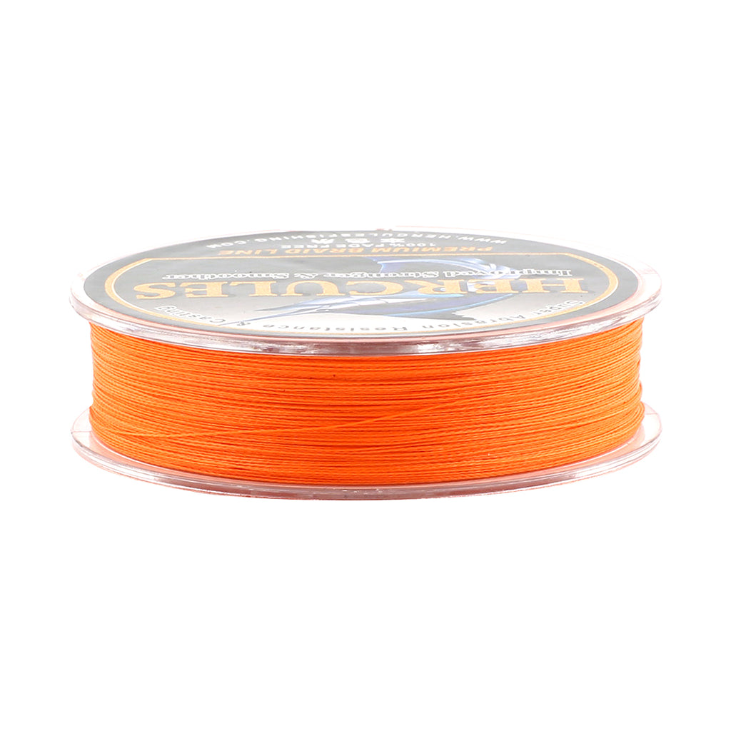 HERCULES No Fade Fishing Line Orange 4 Strands 6LB-100LB Super Strong PE Braided Fishing Line HERCULES