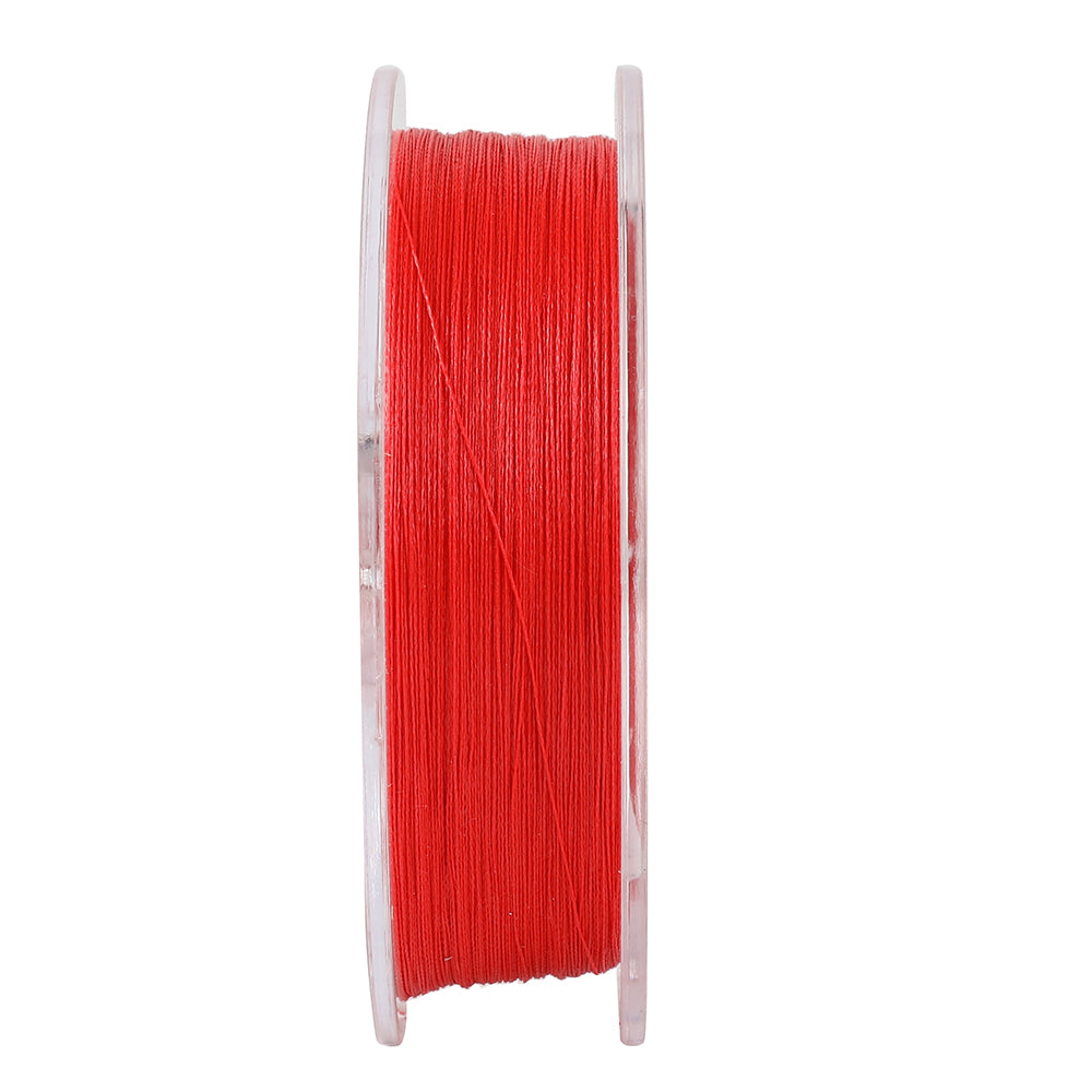 100M Fishing Line 4 Strands PE Braided Red 10 50 100 LB Pound Fish Wire  Spider