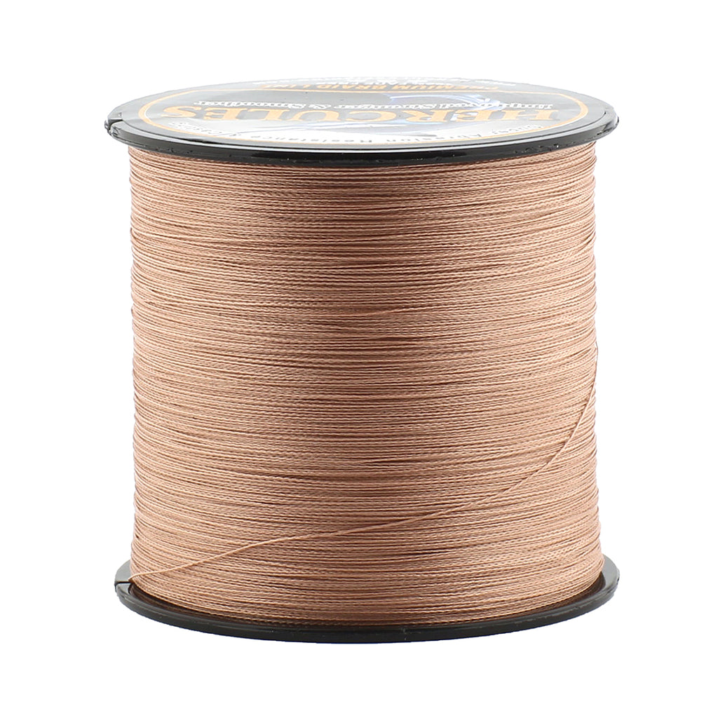 HERCULES No Fade Fishing Line Brown 4 Strands 6LB-100LB Super Strong PE Braided Fishing Line HERCULES