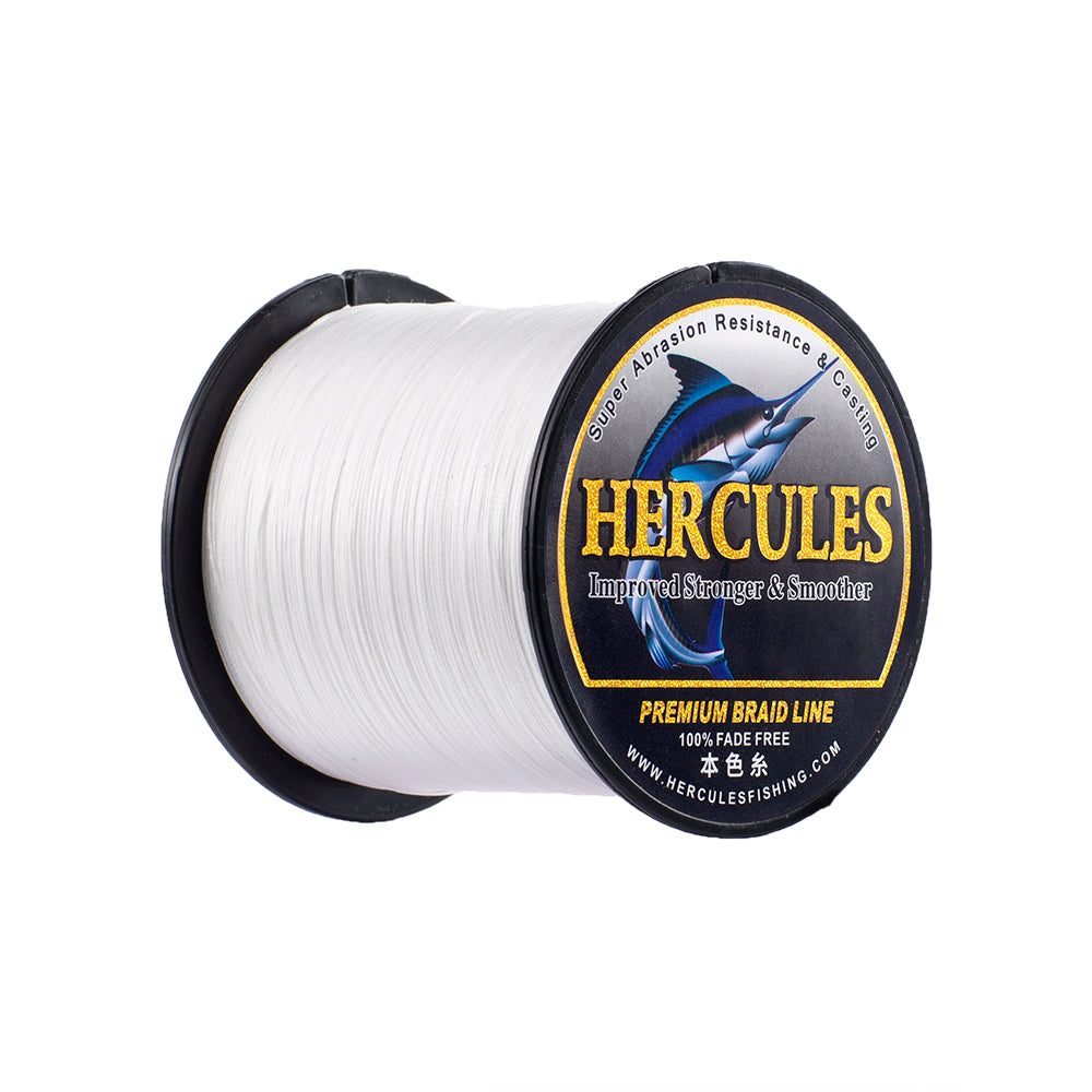 HERCULES No Fade Fishing Line White 8 Strands PE Braided Fishing Line10LB-120LB HERCULES